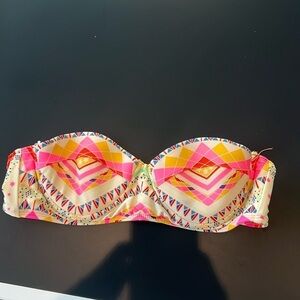 Mara Hoffman Geometric Print Strapless Bikini Top